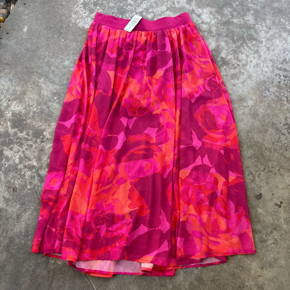 torrid Pink and Orange Floral Maxi Skirt and Top Set